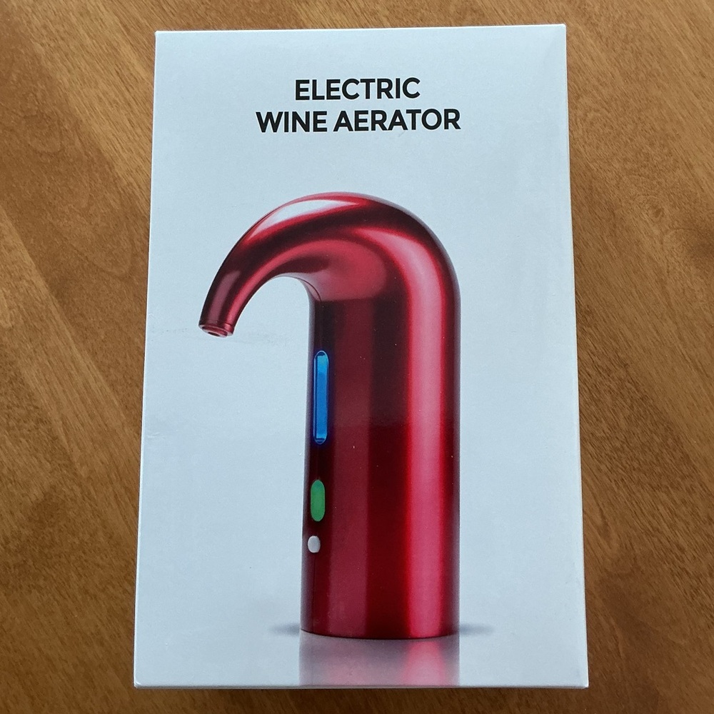 Electric Wine Aerator Rechargeable Portable Wine Decanter Pump & Dispenser Black